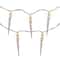 Icicle String Christmas Light Set - Warm White - 4.5' Clear Wire - 10ct